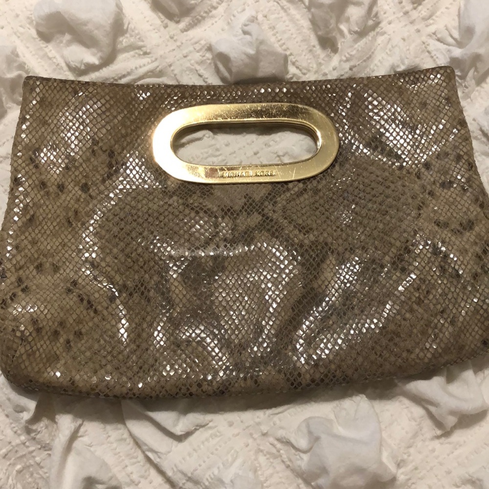 Michael Kors snake skin clutch